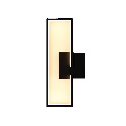 Nueva lámpara de pared geométrica personalizada de lujo con luz nórdica GOECO negro 40*18*5CM, luz cálida - 1