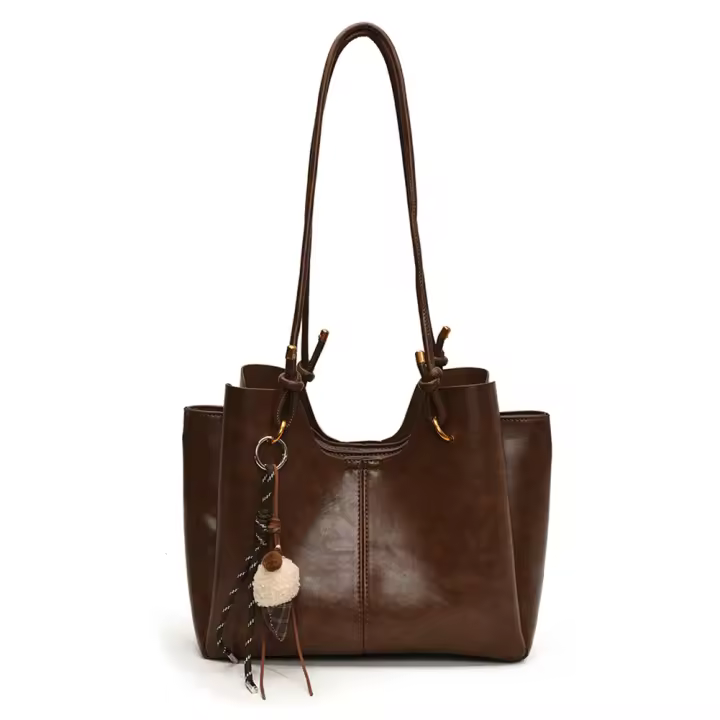 Bolso de mano para mujer con compartimentos Bolso de hombro Bolso de cuero sintético de PU para viaje - 1