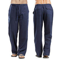 Spring Men's Linen Wide Leg Pants Oversized Sports Street Casual Yoga Pants Sweatpants Men's - details 16