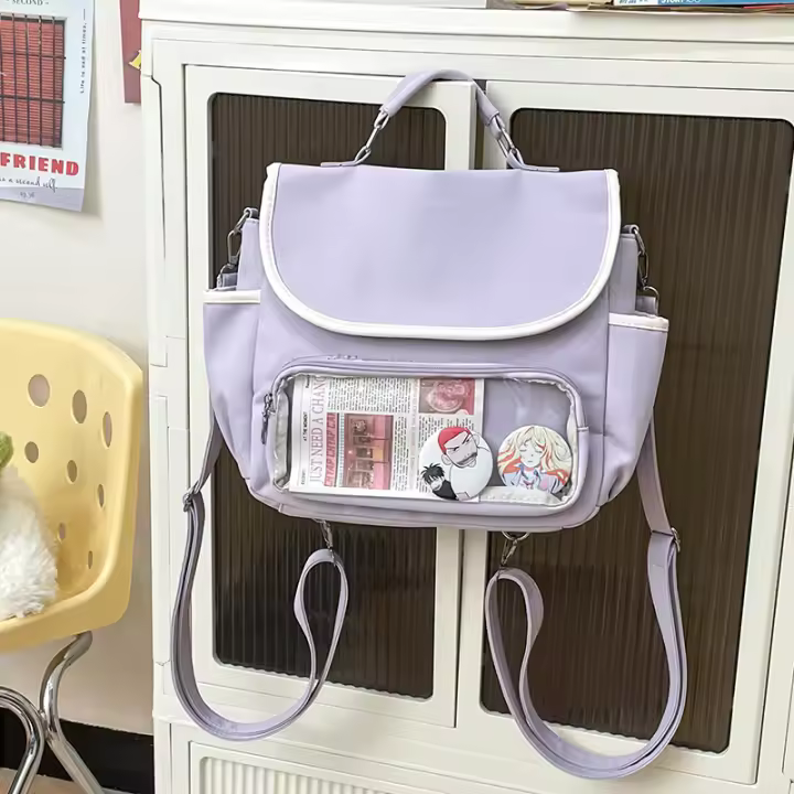 Mochila, transparente, niña, clase, estudiante, hombro, bolso escolar, lindo, bolso de mano, bolso de mensajero - 1