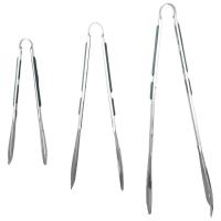 Pinzas de cocina de acero inoxidable con Mango antideslizante verde, pinzas de Metal resistentes, pinzas de cocina duraderas multiusos - details 6
