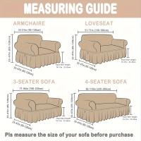 Funda de sofá elástica antideslizante, cubierta de sofá antiarañazos de gato, muebles universales para todas las estaciones, 1 unidad - details 1