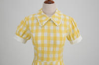 Falda a cuadros, cuello de muñeca vintage, vestido de encaje, picnic, Juego - details 3