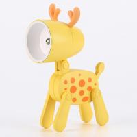 Mini lámpara de noche para el hogar, aspecto Adorable, botón plegable, alimentado por batería, luz LED, lindo perro de dibujos animados, ciervo - details 11