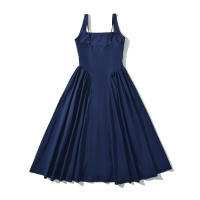 Vestido de chaleco de color sólido de ropa de mujer europea y americana - details 2