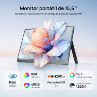 ARZOPA Monitor Portátil 15.6'' Alta Resolución 1080P IPS Audio Incorporado Montaje en Escritorio - details 8