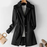 Cortavientos de longitud media para mujer, abrigo ajustado versión coreana, Top de primavera y otoño, nuevo - details 2