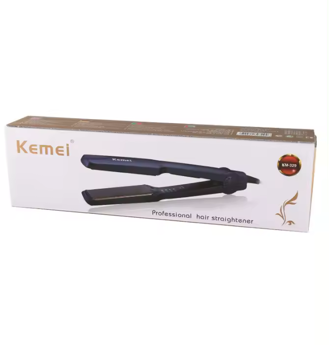 Plancha de pelo eléctrica con férula para peinado de cabello sin pelo para mujer Kemei 329 al por mayor - 1