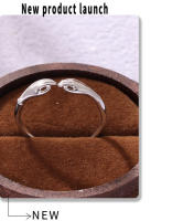 Anillo de Abrazo retro anillo de Maple inoxidable Anillo Grueso se puede ajustar para abrir Joyas simples y personalizadas para helbres y Mujeres - details 8