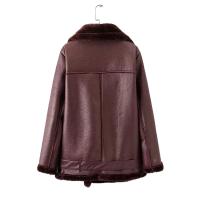 Abrigos gruesos de piel sintética para mujer, chaqueta de piel de oveja, prendas de vestir de aviador, Casaco femenino, Invierno - details 9