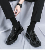 Zapatos de cuero casuales brillantes que aumentan la altura de los hombres Versión coreana de zapatos de cuero pequeños de moda - details 0
