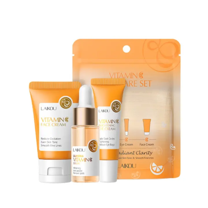 Conjunto de Vitamina C Regalo de Cuidado Facial con Suero para Ojos Crema Facial y Suero - 1