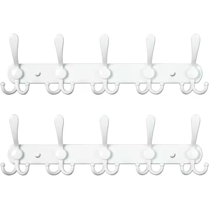 ‎ 40,1 x 4 x 13 cm Perchero para abrigos, perchero, ganchos para colgar en la pared, perchero de acero inoxidable, perchero para abrigos, perchero de pared - 1
