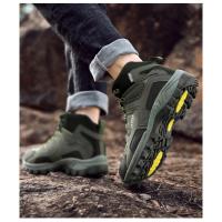 Par de zapatos de senderismo para hombre y mujer, botas de Trekking para escalada de montaña, botines antideslizantes para trabajo al aire libre - details 11