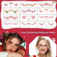 Pegatinas de Tatuaje Facial Navideño 10/12PCS Decoración de Fiesta Festiva para Adultos - details 5
