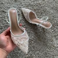 Sandalias de Tacón Alto para Mujer Bordadas y Elegantes Tacón Descubierto y Punta Estrecha - details 6