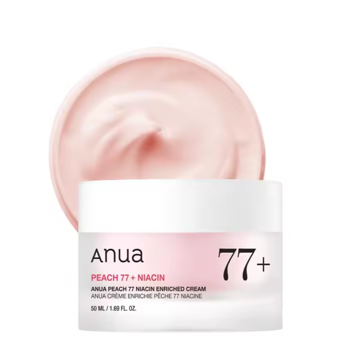 Anua Peach Niacinamide Cream, crema hidratante facial para pieles secas con vitamina B12, colágeno, ceramida, pantenol, cuidado coreano de la piel para pieles de vidrio (50 ml, 1,69 fl. oz.) - 1