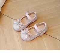 Zapatos de cuero para niñas, calzado de vestir versátil con lazo y cuentas de fondo suave, estilo princesa a la moda, novedad de otoño, 2024 - details 9