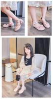 Sandalias de princesa para niños y niñas, zapatos de cuero de tacón alto con suela suave y lazo antideslizante, novedad de verano, 2024 - details 3