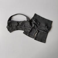 Traje de Yoga de 2 piezas para mujer, ropa de gimnasio de encaje perfecto, Sujetador deportivo Halter, pantalones cortos de impacto a juego, conjuntos de entrenamiento, equipo de gimnasio - details 11