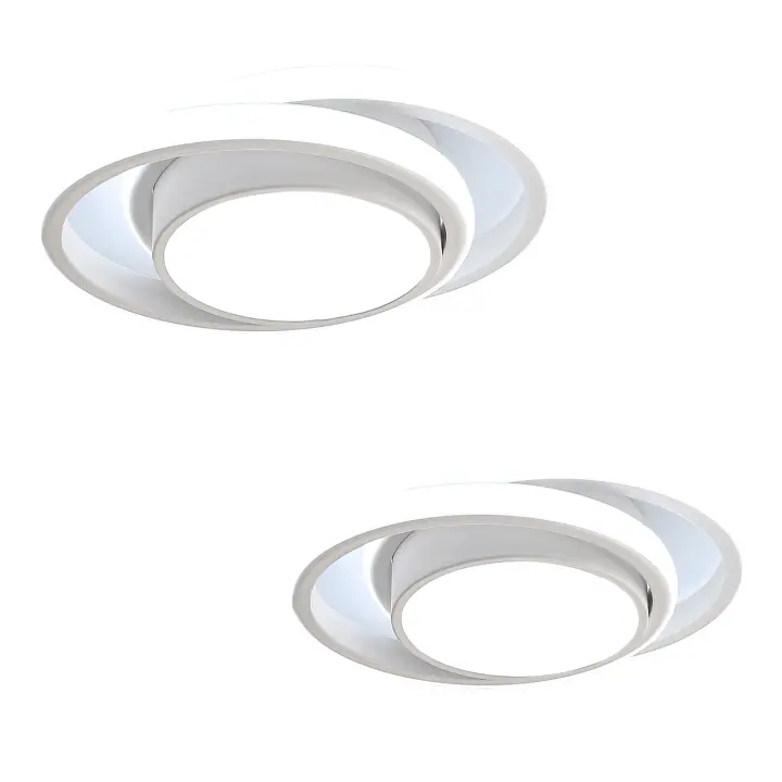 Goeco Luces LED de techo Doble redondo blanco 32W Eficiencia energética - 1