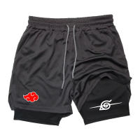 Pantalones Cortos de Doble Capa para Entrenamiento de Anime Secado Rápido, Multiuso, Talla M-3XL - details 8
