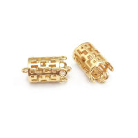 Colgantes de borlas con más agujeros de latón para mujer, Color oro de 18K, suministros para hacer joyería Diy de alta calidad, accesorios para pendientes - details 0