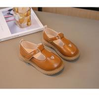 Zapatos de cuero de princesa para niñas, zapatos planos con correa en T, calados con corazón, bonitos y suaves, primavera y otoño, 2024 - details 5
