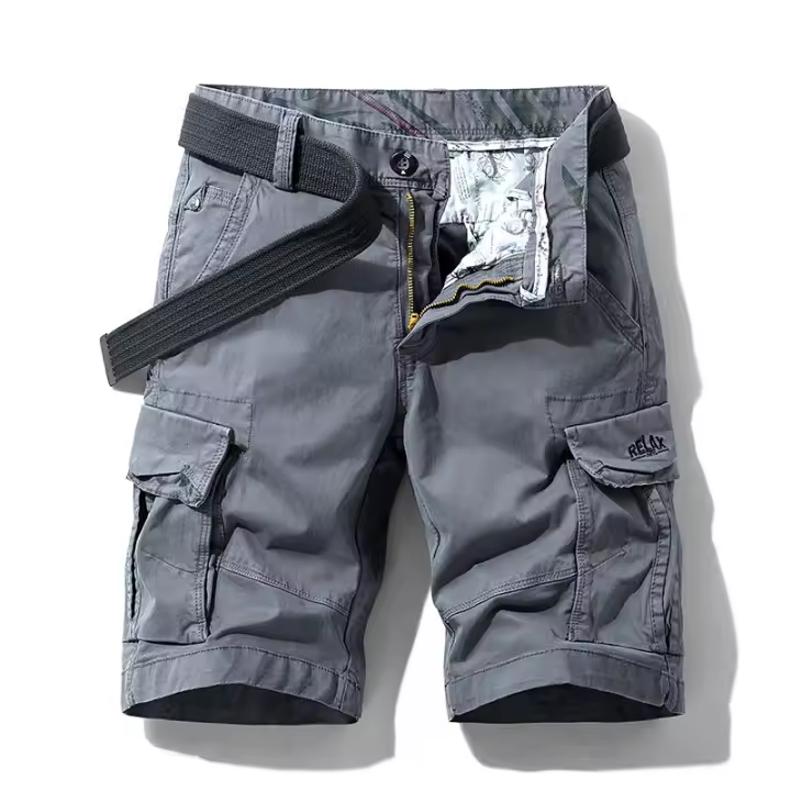 Pantalones Cortos de Carga de Algodón 100% Pantalones Cortos Casuales para Hombres en Verano 2025 - 1