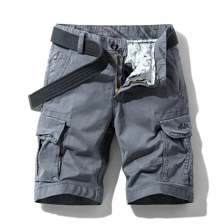 Pantalones Cortos de Carga de Algodón 100% Pantalones Cortos Casuales para Hombres en Verano 2025 - 1