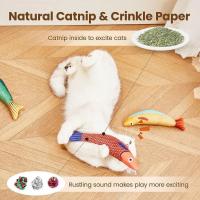 Juguete para Gatos Hierba Gatera 3D, Pescado Dorado, Gatito, Pescado de Almohada, Sonido Interactivo, Mordedura de Gato, Juguetes de Peluche - details 3