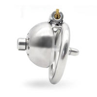 Jaula de castidad masculina con dispositivo de bloqueo oculto, anillos de acero 304, dilatador uretral de ojo de caballo, catéter de uretra - details 8