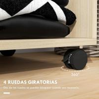 Ruedas Armario para Ropa con Barra Estantes Abiertos Organizador para Colgar Ropa de Dormitorio - details 4