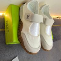 Versión alta 2025 nuevo cuero cabeza redonda color coincidencia boca ligera Velcro Mary Jane plataforma antideslizante de las mujeres deportes y zapatos de ocio - details 3