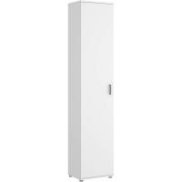 Armario Multiusos 1 Puerta, Madera de ingeniería, Blanco, 39x190x35cm - details 3