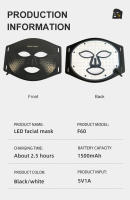 Vancostar-mascarilla LED para terapia de luz infrarroja, cuidado Facial, silicona, 3 colores, cuidado de la piel - details 11