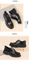 Zapatos de cuero genuino para hombres 2025 Nueva cubierta de tacón bajo transpirable - details 13