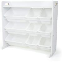 para juguetes con 9 cajas de almacenamiento, blanco/blanco - details 0