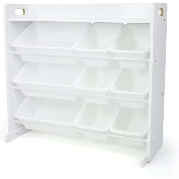 para juguetes con 9 cajas de almacenamiento, blanco/blanco - 1