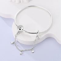Plata de Ley 925, misterioso cielo estrellado, sol, luna, estrellas, pulsera con dijes, colgantes, joyería fina para mujeres y niñas - details 2