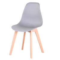 Juego de sillas de comedor medievales nórdicas con patas de madera maciza para sala de estar, comedor, dormitorio, estudio, blanco, negro, gris, 4 Uds. - details 4