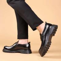 Cuero genuino formal del estilo inglés de los hombres, zapatos casuales de los hombres, suela Oxford del verano y del invierno - details 6