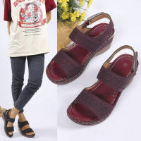 Sandalias romanas de talla grande con una sola tira calada para mujer, verano 2025, nuevas sandalias de velcro para exteriores - details 2