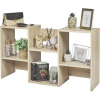 Estantería decorativa/estantes flotantes/Estantería de madera/Estantería con 4 estantes, oficina,modular, sala de estar, biblioteca - Display Shelf SRK-W3 - Marrón ceniza - details 38