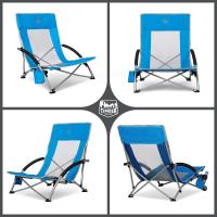 Silla Plegable de Playa Portátil Bajo Camping Espalda Alta en Malla Ultraligero con Bolsa de Transporte - details 12