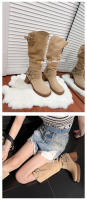 Botas con hebilla de cinturón Botas de vaquero de tacón alto de tacón grueso para mujer Botas de caballero esmeriladas - details 19