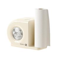 Estante de almacenamiento de película adhesiva montado en la pared, caja de almacenamiento de envoltorio para alimentos 2 en 1 a prueba de polvo, caja de almacenamiento multifuncional práctica para gorro de ducha - details 2