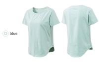 Camiseta deportiva lisa de manga corta para mujer, Top holgado para Fitness, camiseta de gimnasio - details 18