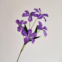 Nueva flor de orquídea Artificial de seda DIY 75cm flor de simulación colores vivos flores falsas rama centro de mesa de boda - details 6