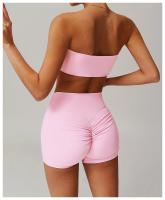 Ropa interior con corpiño antiflacidez para mujer, Tops deportivos de una pieza sin tirantes, ropa interior deportiva nublada, ropa ajustada para gimnasio y Yoga - details 14